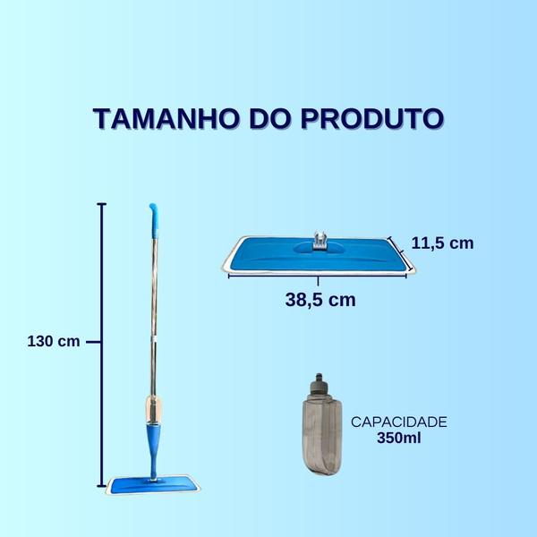 Imagem de Mop Spray Com Reservatório Limpeza Facilitada Casa Escritório Studio Manutenção da Limpeza 