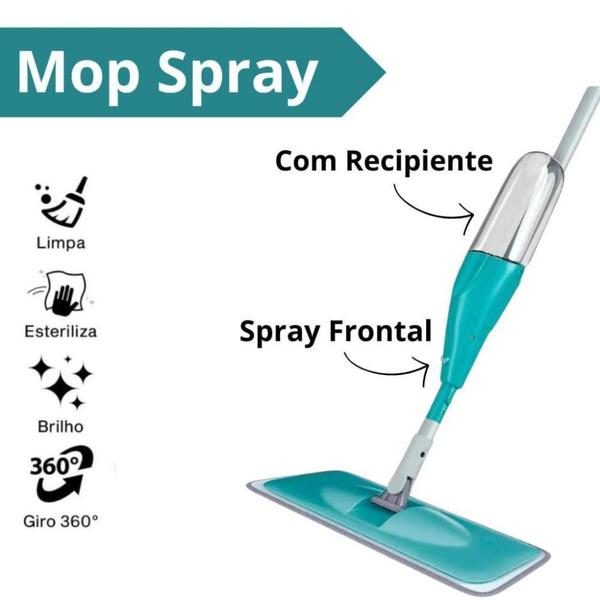 Imagem de Mop Spray Com Reservatório Rodo Esfregão Limpa E Seca 127Cm