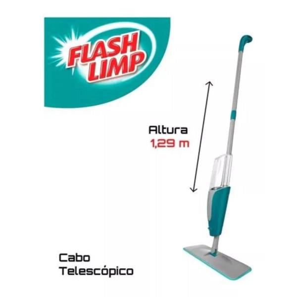 Imagem de Mop Spray Flash Limp 400ml C/ Refil Microfibra MOP7800 Verde