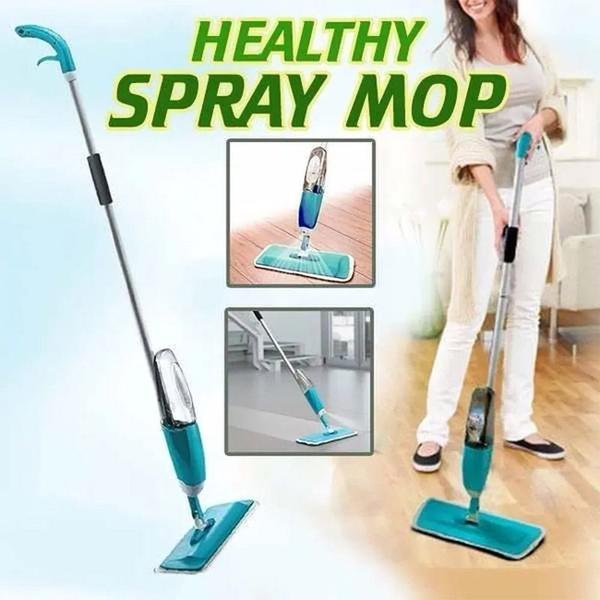 Imagem de Mop Spray Reservatório Vassoura Esfregão Microfibra Limpeza Fácil