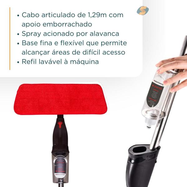 Imagem de Mop Spray Universal Vassoura Rodo Mágico De Limpeza Refil