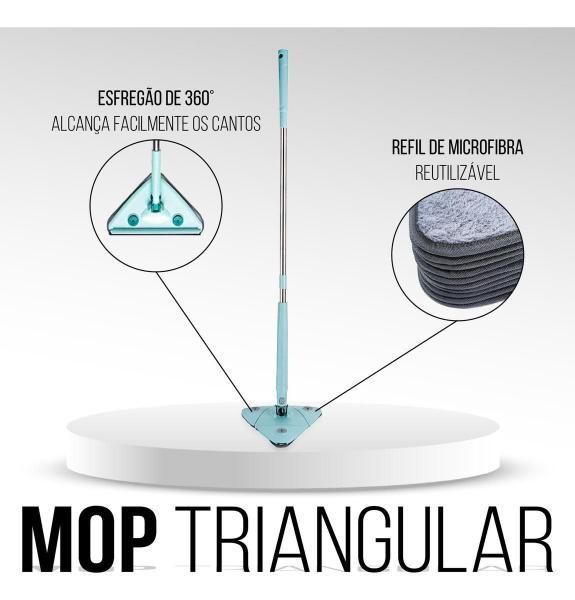 Imagem de Mop Triangular Ajustável 360 Eficiência ul 130cm