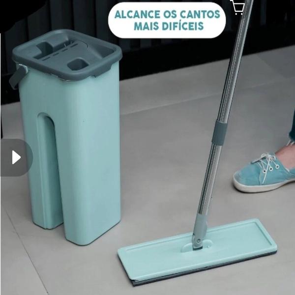 mopi piso ceramica sujeira microfibra Autolimpante prático economiza tempo 2 refils - CELESTE ou UTIL ou Rayco Imagem de mopi piso ceramica sujeira microfibra Autolimpante prático economiza tempo 2 refils