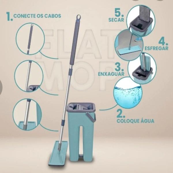 mopi piso ceramica sujeira microfibra Autolimpante prático economiza tempo 2 refils - CELESTE ou UTIL ou Rayco Imagem de mopi piso ceramica sujeira microfibra Autolimpante prático economiza tempo 2 refils