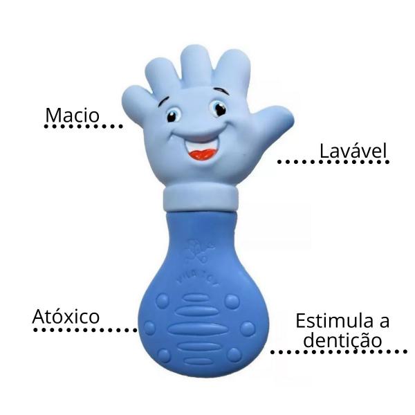 Imagem de Mordedor bebe maozinha dentiçao anti stress gengiva macio