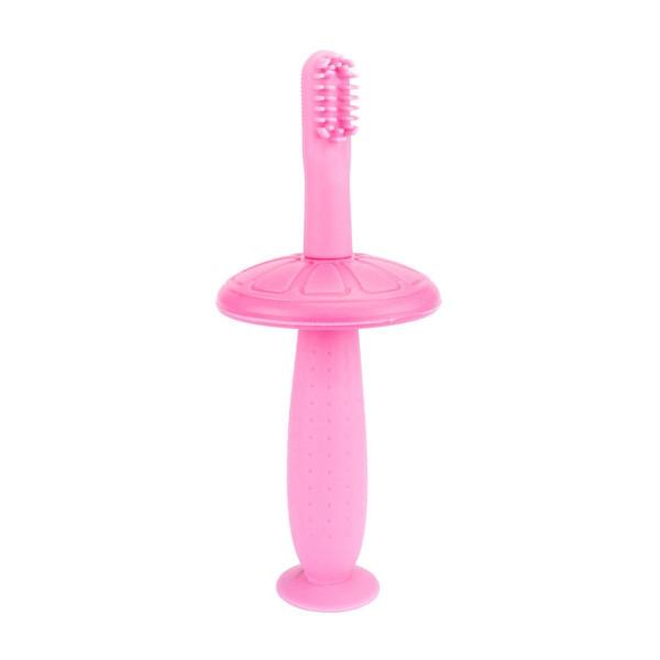 Imagem de Mordedor Bebe Massageador Gengiva 100%Silicone Feminino Rosa