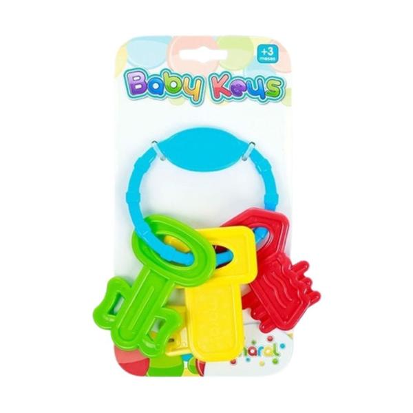 Imagem de Mordedor Chaveiro Multicolorido Infantil Baby Keys Menino Maral