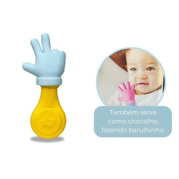 Mordedor Chocalho Baby Mãozinha Em Vinil Macio E Atóxico P/ Bebê Azul Rosa - Bee Toys Imagem de Mordedor Chocalho Baby Mãozinha Em Vinil Macio E Atóxico P/ Bebê Azul Rosa - Bee Toys