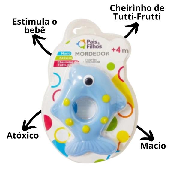 Imagem de Mordedor chocalho macio anatomico infantil bebe