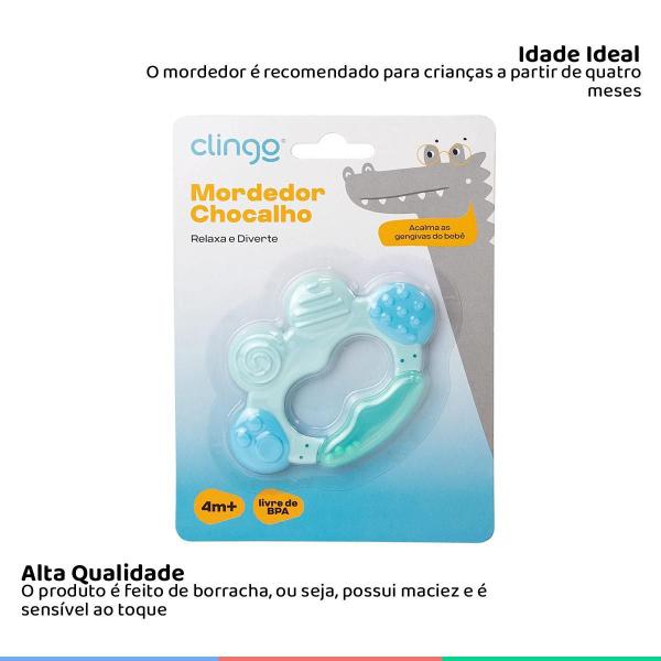 Mordedor Chocalho Para Bebê Infantil Macio +4M ul Clingo Imagem de Mordedor Chocalho Para Bebê Infantil Macio +4M ul Clingo