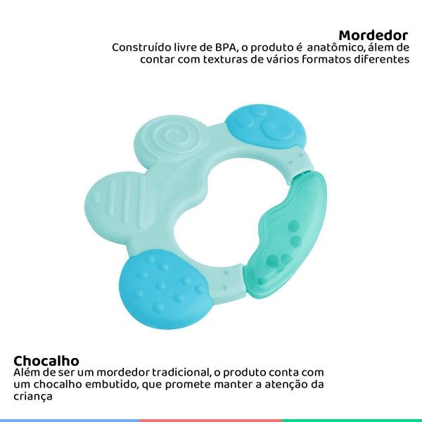 Mordedor Chocalho Para Bebê Infantil Macio +4M ul Clingo Imagem de Mordedor Chocalho Para Bebê Infantil Macio +4M ul Clingo