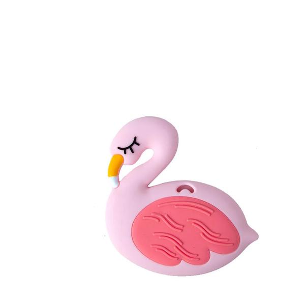 Imagem de Mordedor De Silicone Flamingo Rosa 2m+ Dican