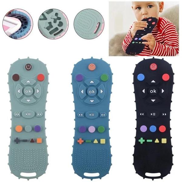 Imagem de Mordedor de Silicone para Bebês - Formato de Controle Remoto de TV