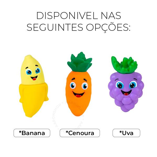 Imagem de Mordedor e Chocalho Divertido Frutas Lavável Macio e Atóxico