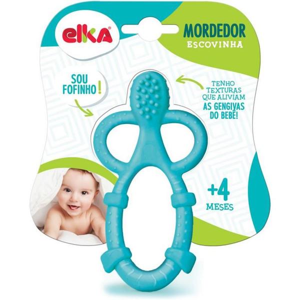 Imagem de Mordedor Escovinha Bebe Infantil Massageador +4 Meses Elka