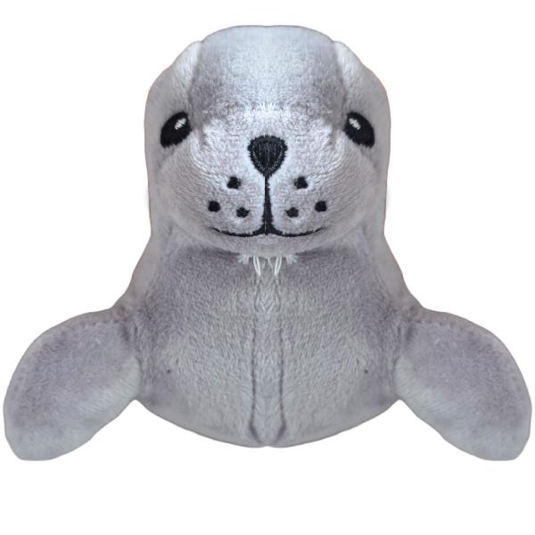 Imagem de Mordedor Foca de Pelúcia com Apito Sonoro Brinquedo para Cachorro Adulto ou Filhote Pequeno Médio