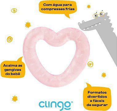 Imagem de Mordedor Gelado Coração Rosa - Clingo