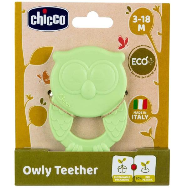 Imagem de Mordedor Infantil Brinquedo De Bebes Owly Teether Eco Chicco