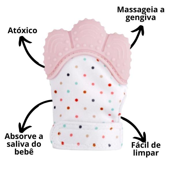 Imagem de Mordedor luvinha para bebe morder silicone luva mao infantil