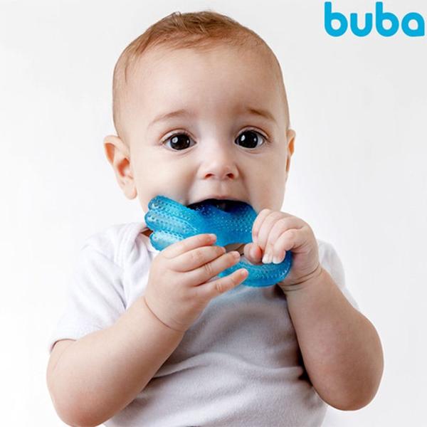 Imagem de Mordedor Para Bebê Refreável com Água Mãozinha Azul  Buba: Conforto e Diversão na Fase de Dentição!