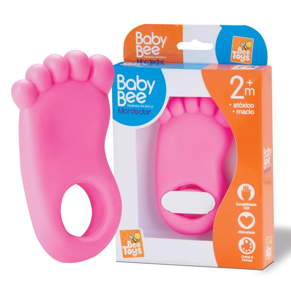 Mordedor Pezinho Para Bebe Brinquedo Macio Menino e Menina - Bee Toys Imagem de Mordedor Pezinho Para Bebe Brinquedo Macio Menino e Menina
