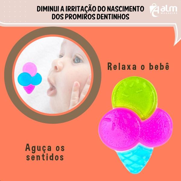 Imagem de Mordedor Resfriável p/ Bebê Gelado Macio Gengiva Dente UnikBaby