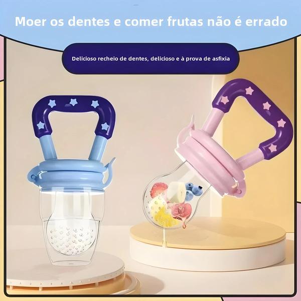 Imagem de Mordedores de Silicone para Bebês - 3 Pacotes com Formas de Frutas e Vegetais