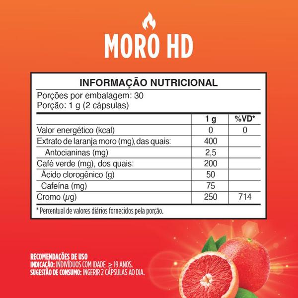 moroページ Moro HD Laranja Moro, Café verde e Cromo (60 cápsulas