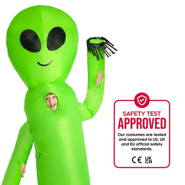 Imagem de Morph inflável Alien Costume Kids Waving Tube Dancer Blow Up Halloween Costumes para crianças