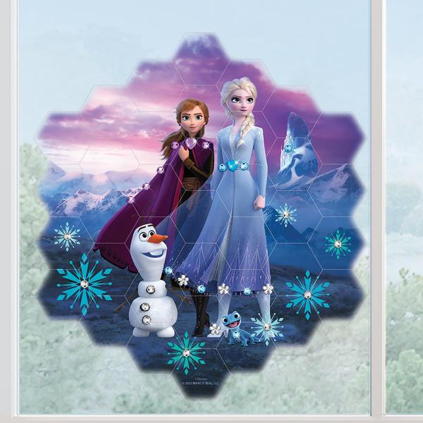 Imagem de Mosaico de arte de janela Make It Real Disney Frozen 41 unidades com mais de 6 anos