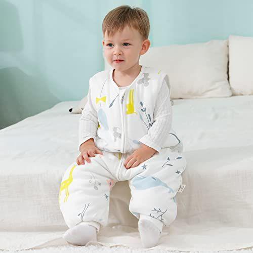 Imagem de Mosebears Baby Sleep Sack com pés, Baby Winter Sleep Sack para a criança engrossar 2.5 TOG (18-36 meses, altura do bebê 31-38 polegadas)