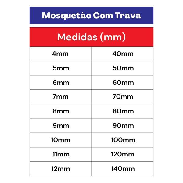 Imagem de Mosquetão Com Trava 11X120Mm 10,0008 (Com 15 Unidades) Nord