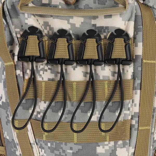 Imagem de Mosquetões de Nylon Molle para Mochila - Kit com 5 Peças - Ideal para Camping e Acampamento