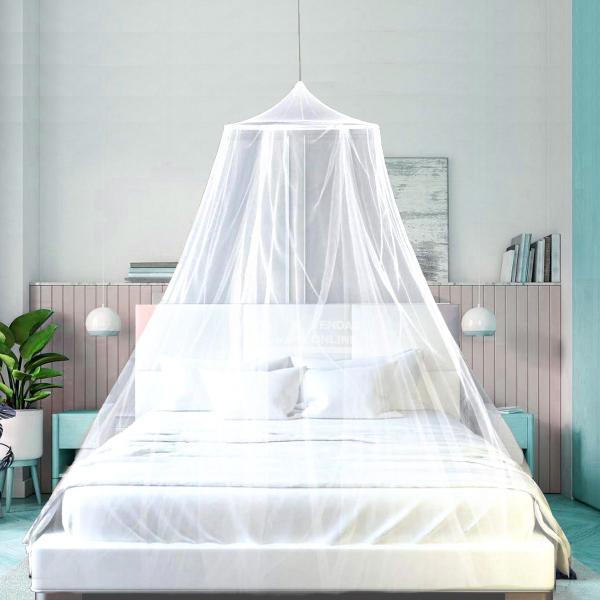 Mosquiteiro Branco Filó Para Cama Casal E Solteiro Imagem de Mosquiteiro Branco Filó Para Cama Casal E Solteiro
