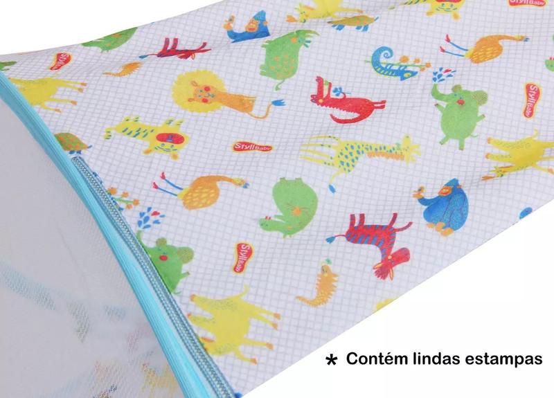 Imagem de Mosquiteiro Cama Berço Cercadinho Portátil Infantil Criança Bebe Azul