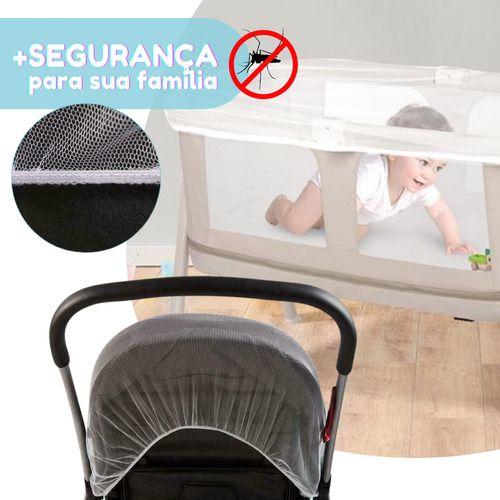 Imagem de Mosquiteiro Carrinho Universal Bebe Conforto Berço Capa Tela