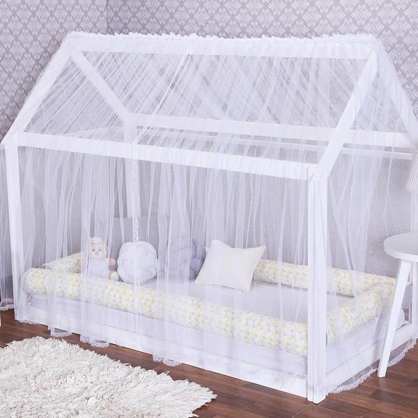 Imagem de Mosquiteiro Para Cama Montessoriana Tule Branco 2,00 X 1,70