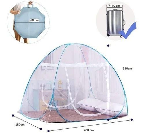 Imagem de Mosquiteiro Tenda Cama Casal Dobrável Pratico E Portátil