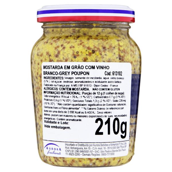 Imagem de Mostarda em Grãos com Vinho Branco Grey Poupon Vidro 210g