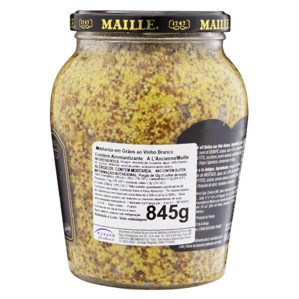 Mostarda em Grãos com Vinho Branco Maille Vidro 845g Imagem de Mostarda em Grãos com Vinho Branco Maille Vidro 845g