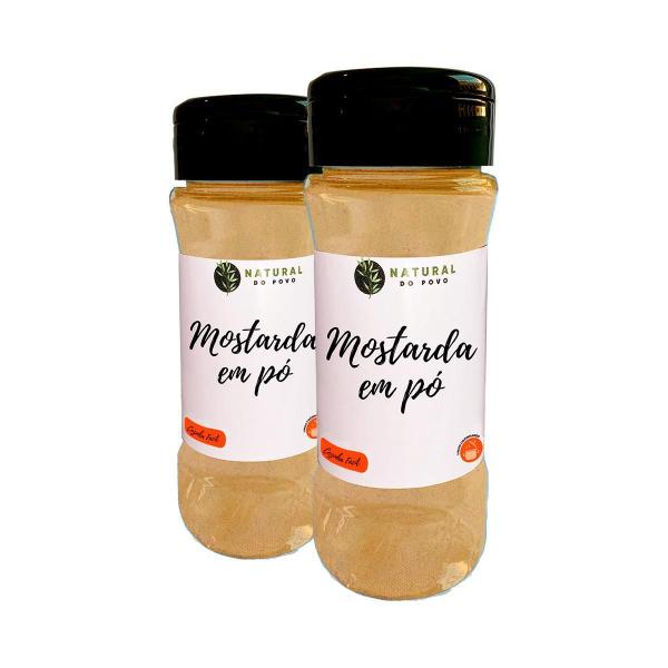 Mostarda Em Pó Alta Qualidade Kit 2 Pote Com Dosador 50G - Natural Do Povo Imagem de Mostarda Em Pó Alta Qualidade Kit 2 Pote Com Dosador 50G