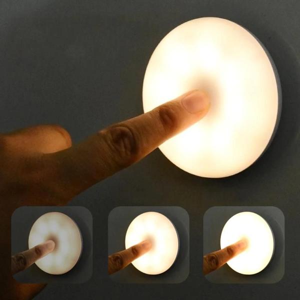 Imagem de Motion Round Sensor Cabinet Light Auto Smart Night Lamp LED Lights For Home Bedroom Closet Kitchen Wardrobe Light Wall Lights Lâmpadas de Parede