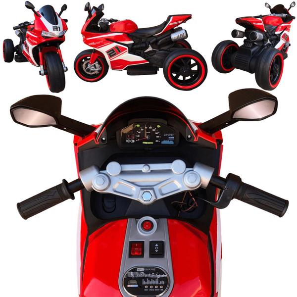 Imagem de Moto Bandeirante Infantil GT Concept Speed Eletrica 12V Vermelha