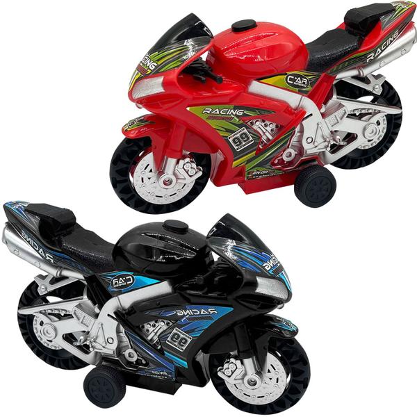 Imagem de Moto Com Fricção Luz E Som De Corrida Meninos - Dm Toys