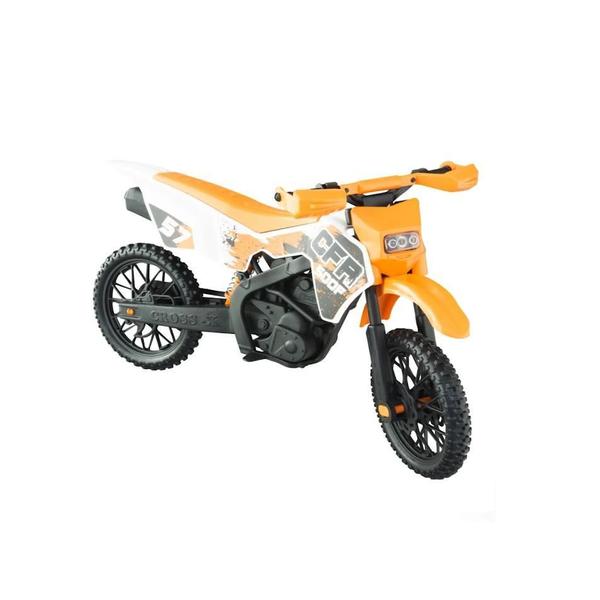 Imagem de Moto Cross De Brinquedo Grande Mega Realista Trilha Laranja