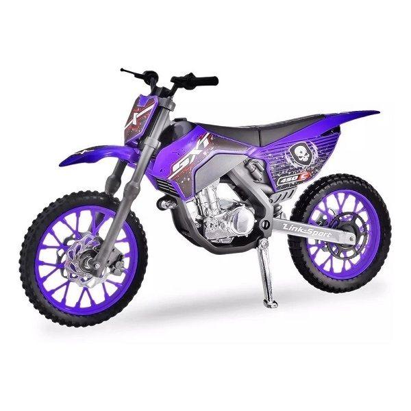 Imagem de Moto de Brinquedo Pneus Borracha Supercross SXT Roxo Usual 346