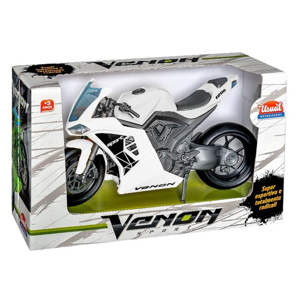 Imagem de Moto De Brinquedo Venon Sport 28 Cm Miniatura - Usual Brinquedos