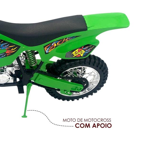 Imagem de Moto de Motocross de Brinquedo com Apoio