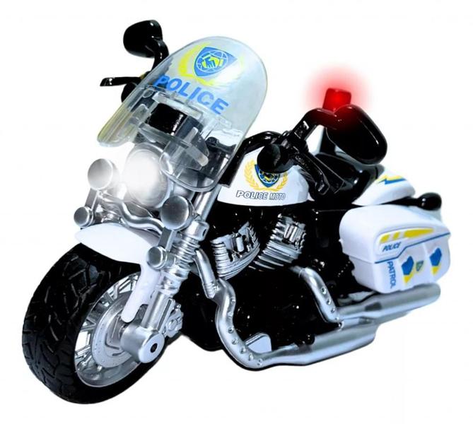 Imagem de Moto De Policia Alloy Motorcycle Fricção - SP MK-0678