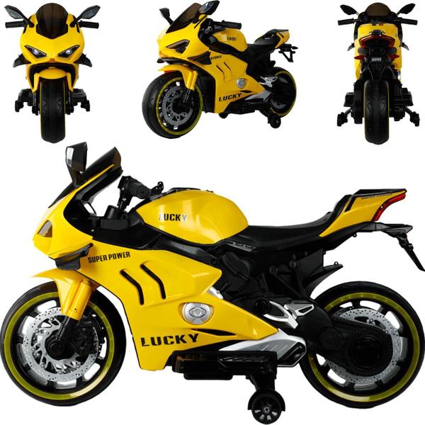 Imagem de Moto Eletrica Bang Toys Ducati V4 Super Power Lucky 12V Amarela